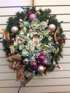 Richly Decorated Christmas Wreath