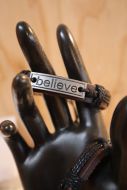 believe - Inspirational Leather Bracelet